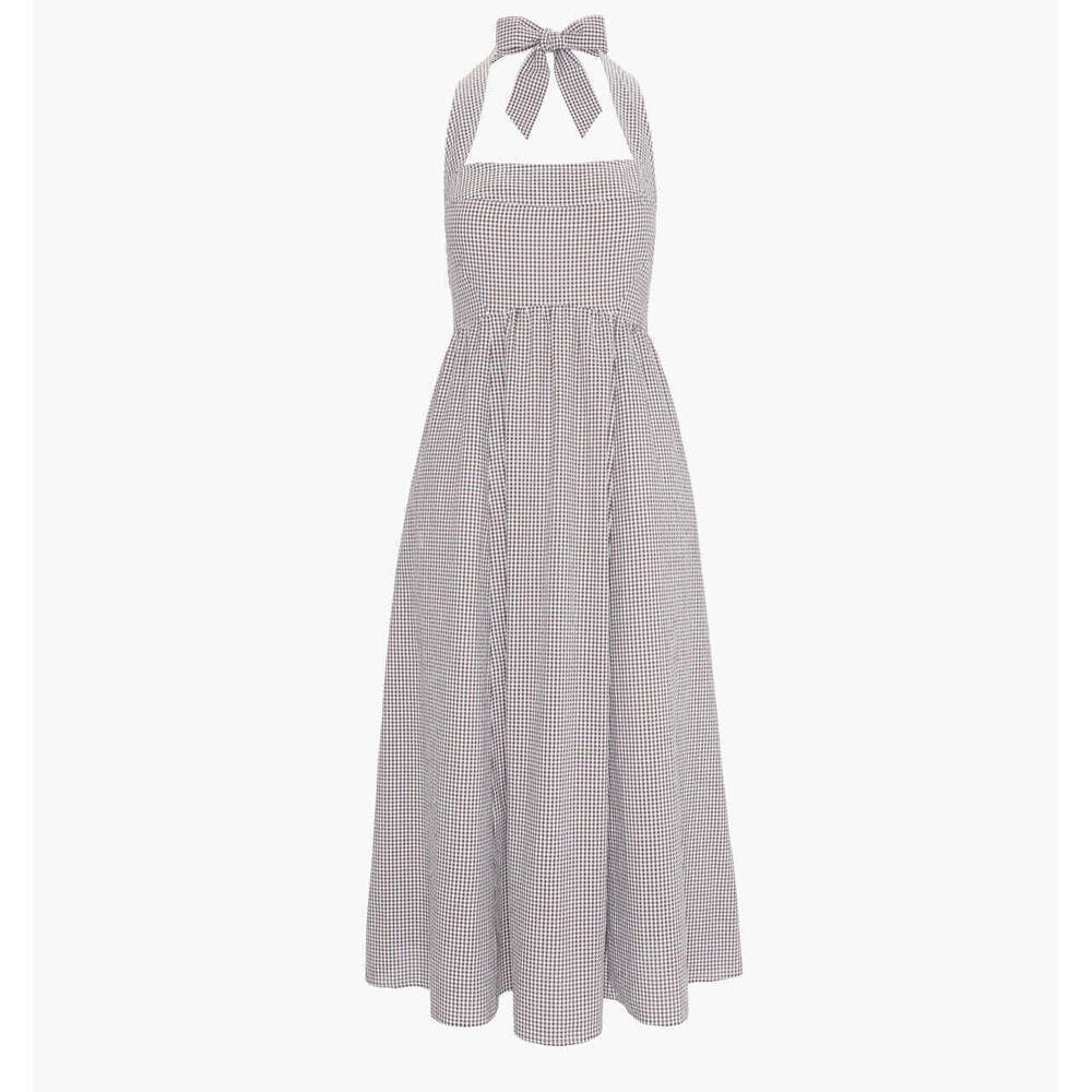 Hill House Home The Fleur Midi Dress - Chocolate Gingham Size LChocolate Gingham